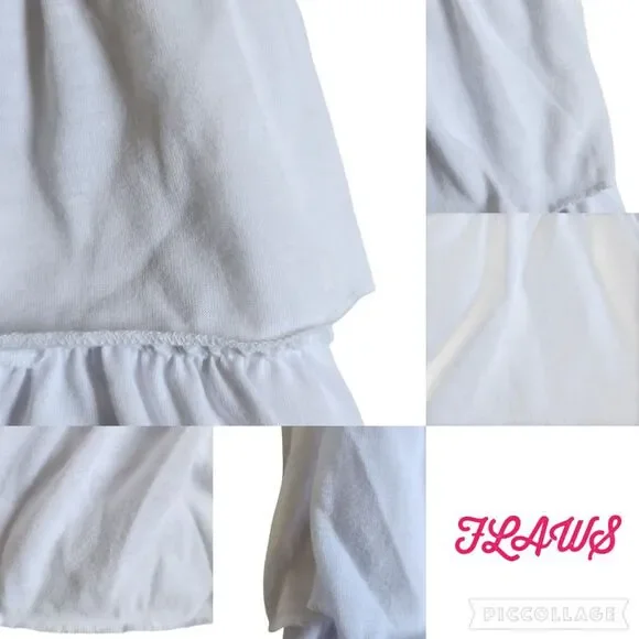 No Boundaries White Tiered Strapless Tube Dress Size M (7-9) - Picture 8 of 11